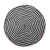 Cible De Fléchettes Rayonnement noir et blanc par Kenneth Yoncich (Devant)