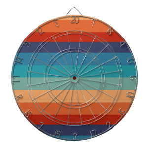 Cible De Fléchettes Rayures Arc-en-Ciel Style Géométrique Vintage Anci