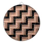 Cible De Fléchettes Rectangles géométriques Brown Mocha Noir (Devant)
