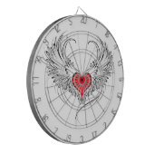Cible De Fléchettes Red Angel Coeur avec ailes (Devant gauche)
