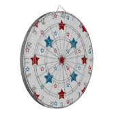 Cible De Fléchettes Red et Blue Stars Motif sur White (Devant gauche)