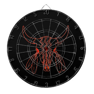 Cible De Fléchettes Red Ghost Dance Buffalo ligne noir fléchette