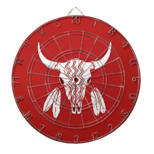 Cible De Fléchettes Red Ghost Dance Buffalo tableau noir