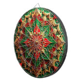 Cible De Fléchettes Red Green Decorative Floral Dartboard (Devant droit)