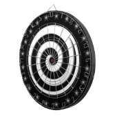 Cible De Fléchettes Règlement noir et blanc (Devant droit)