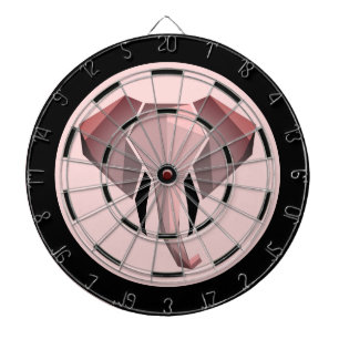 Cible De Fléchettes Réglementation de la tête d'éléphant géométrique