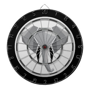 Cible De Fléchettes Réglementation de la tête d'éléphant géométrique