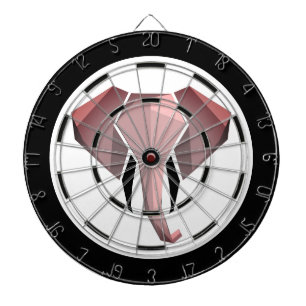 Cible De Fléchettes Réglementation de la tête d'éléphant géométrique
