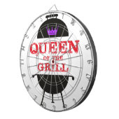 Cible De Fléchettes Reine Du Grill, Rouge Couronne Violet (Devant droit)