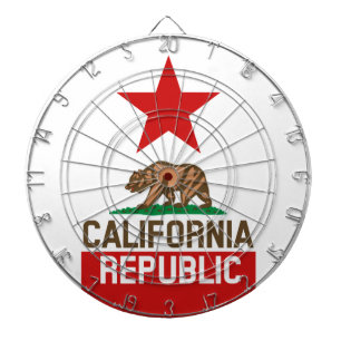 Cible De Fléchettes RÉPUBLIQUE DE CALIFORNIE Drapeau de l'État étoile
