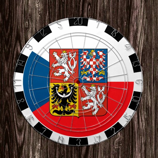 Cible De Fléchettes République tchèque Tableau noir & Drapeau fléchett