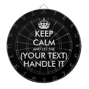 Cible De Fléchettes Restez calme et laissez (texte personnalisé) le g