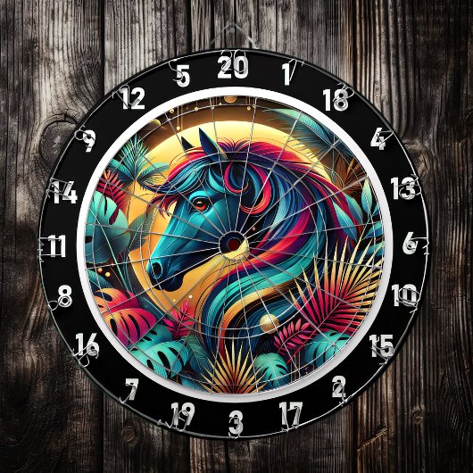 Cible De Fléchettes Retraite tropicale Neon Stallion