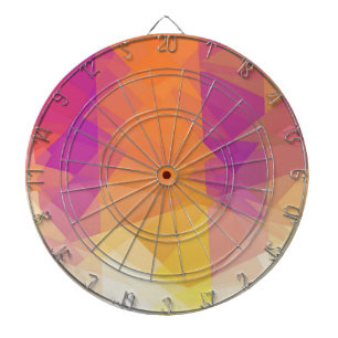 Cible De Fléchettes Rétro art coloré de cubisme