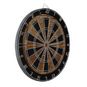 Cible De Fléchettes Rétro cuir fait sur commande Brown (Devant gauche)
