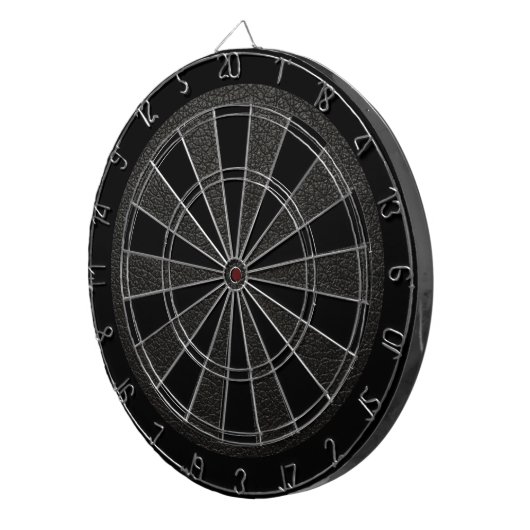 Cible De Fléchettes Rétro cuir noir fait sur commande (Devant droit)