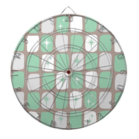 Cible de flechettes Retro Jade Starbursts (Devant)