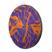 Cible De Fléchettes Rétro Motion Orange & Violet (Devant droit)
