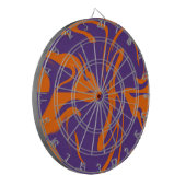 Cible De Fléchettes Rétro Motion Orange & Violet (Devant gauche)