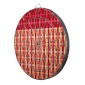 Cible De Fléchettes Retro rouge rayures en osier art design graphique (Devant droit)