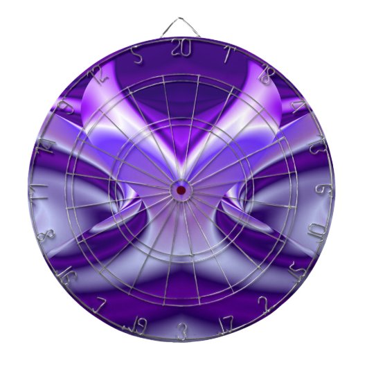 Cible De Fléchettes Rêves arc-en-ciel à fleurs violettes (Devant)