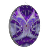 Cible De Fléchettes Rêves arc-en-ciel à fleurs violettes (Devant gauche)