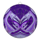 Cible De Fléchettes Rêves arc-en-ciel à fleurs violettes (Devant)