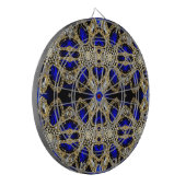 Cible De Fléchettes rhinocéros bleu saphir gemstone or diamant (Devant gauche)