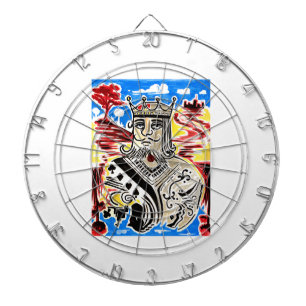 Cible De Fléchettes Roi Des Cartes