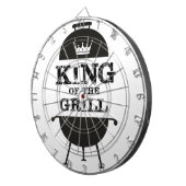 Cible De Fléchettes Roi Du Grill, Couronne Blanche Noire (Devant droit)