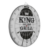 Cible De Fléchettes Roi Du Grill, Couronne Blanche Noire (Devant gauche)