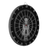 Cible De Fléchettes Roi pharaon noir et blanc (Devant gauche)