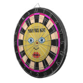 Cible de fléchettes rose avec votre visage ici (Devant droit)