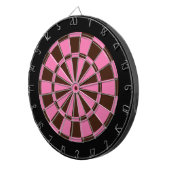 Cible de flechettes : Rose, brun, et noir (Devant droit)
