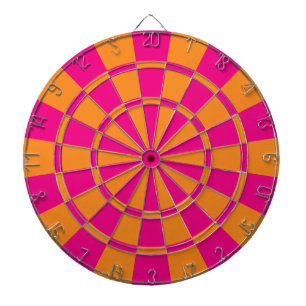 Cible De Fléchettes Rose Chaud Et Orange