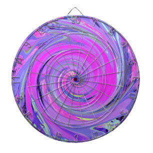Cible De Fléchettes Rose Chaude et Violet Bohème Hippie Tourbillon Col