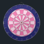 Cible de flechettes : Rose Clair Et Bleu Marine<br><div class="desc">Jeu De Cible de flechettes De Couleur Bleu Clair Rose Et Marine Comprenant 6 Fosses En Laiton</div>