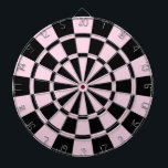 Cible De Fléchettes Rose-clair et noir<br><div class="desc">Cible de flechettes rose-clair et noire</div>