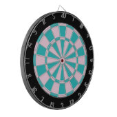 Cible de fléchettes : rose clair, turquoise et noi (Devant gauche)