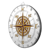 Cible De Fléchettes Rose de boussole antique de style (Devant droit)