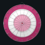 Cible De Fléchettes Rose et blanc<br><div class="desc">Tableau de bord rose et blanc</div>