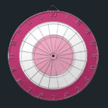 Cible De Fléchettes Rose et blanc<br><div class="desc">Tableau de bord rose et blanc</div>