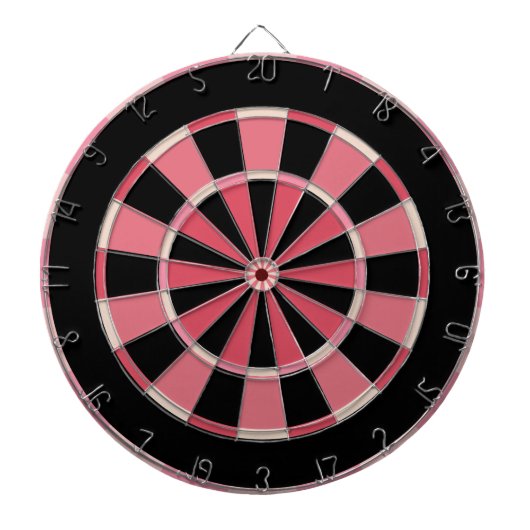 Cible De Fléchettes Rose et noir de fraise moderne (Devant)