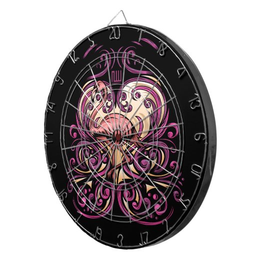 Cible De Fléchettes Rose exotique (Devant droit)