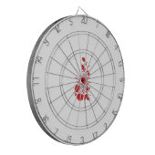 Cible De Fléchettes Rose Madder, design floral Thunderbird (Devant gauche)