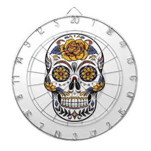 Cible De Fléchettes Rose mexicain du crâne à sucre Jour des morts
