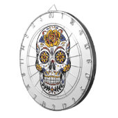 Cible De Fléchettes Rose mexicain du crâne à sucre Jour des morts (Devant droit)