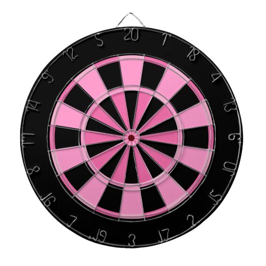 Cible De Fléchettes Rose Noir Moderne (Devant)