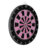 Cible De Fléchettes Rose Noir Moderne (Devant gauche)