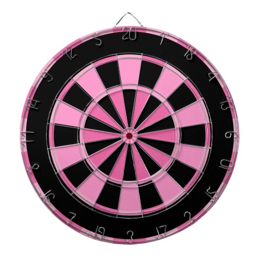 Cible De Fléchettes Rose Noir Moderne (Devant)